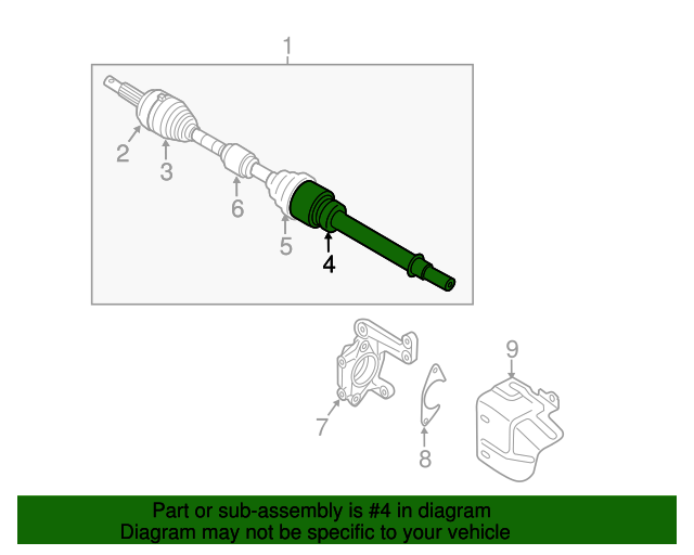 20112017 Nissan Juke Inner Cv Joint 397711KB0A QuickParts