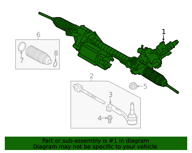 Genuine OEM BMW Rack And Pinion Assembly Part 32105a52f98 Fits 2020