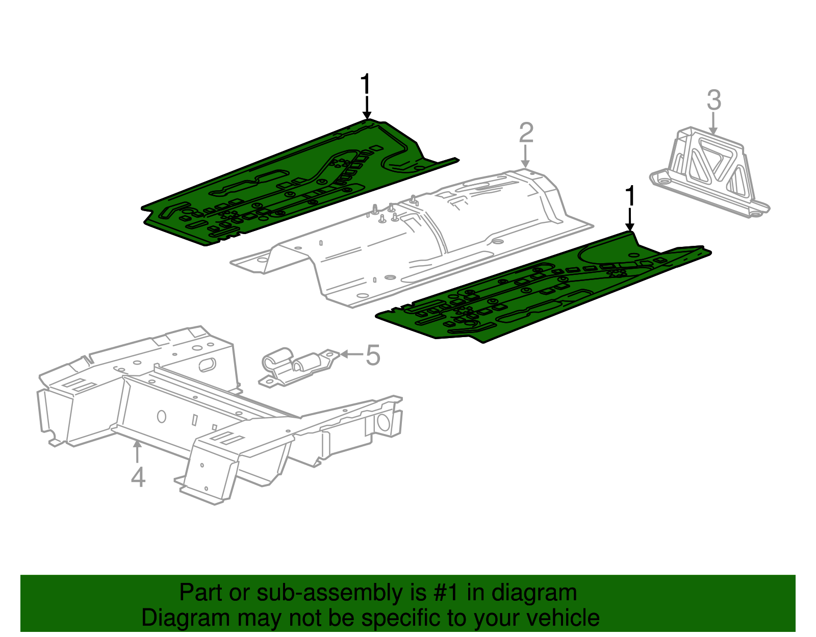Front Driver Side Floor Panel - GM (95382838)