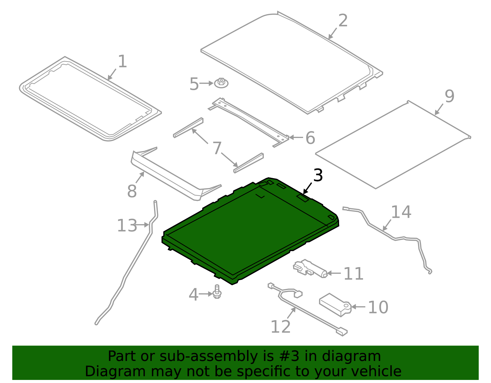 Sunroof Frame - Ford (LB5Z-78502C22-A)