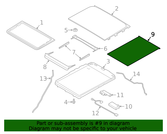 20202023 Ford Explorer OEM Sunroof Cover LB5Z78519A02AA Ford Parts