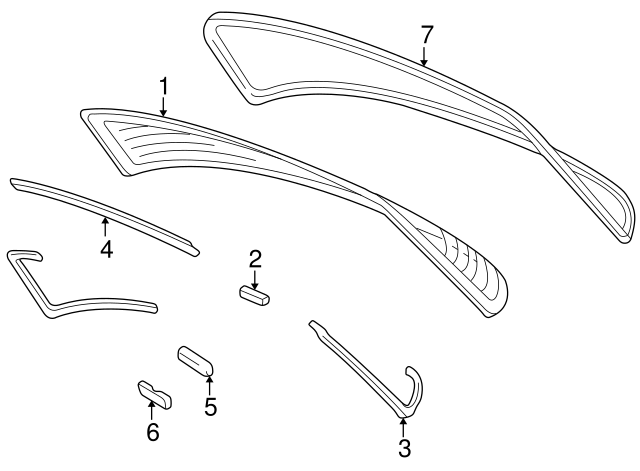 New Genuine Honda S2000 Rear Windshield Molding OE 73250S2A903 New Genuine Honda S2000 Rear Windshield Molding OE 73250S2A903