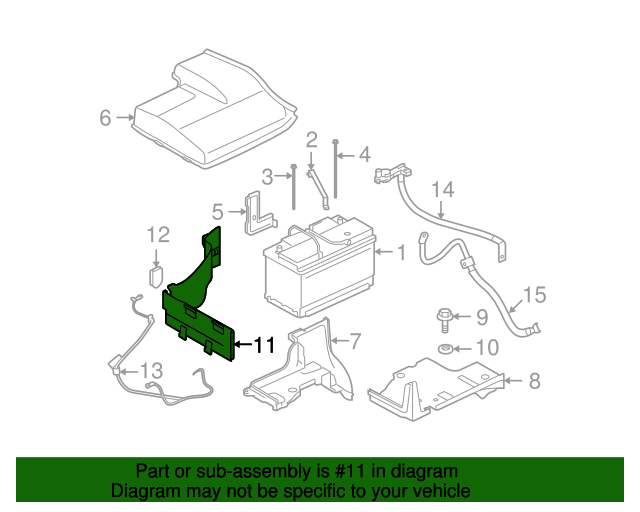 Genuine OEM Battery Cover Part LR018440 Fits 2009 Land Rover LR3 Up