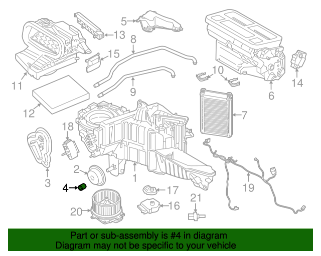 A/C Evaporator Drain Ford (AL3Z19858A) Eastgate Ford Parts CA