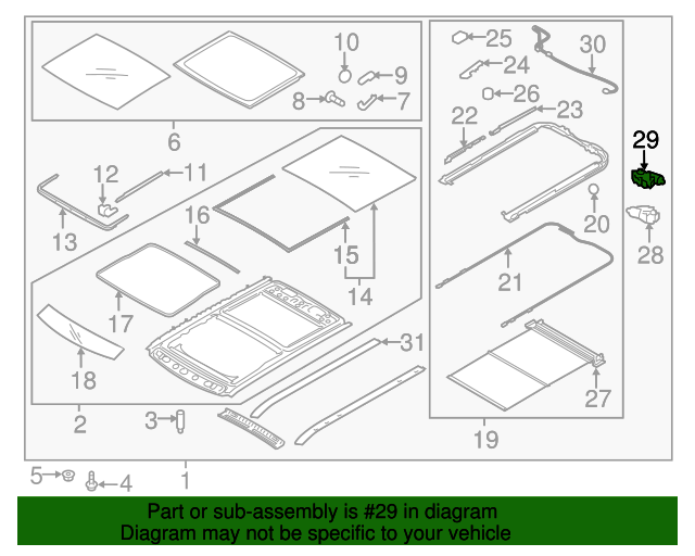 2017 Kia Soul EV Sunroof Motor 81671D3000 OEM Parts Online