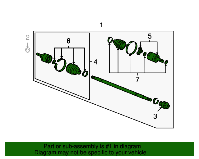 44305SNEA01 Drive Shaft Assembly R 20062011 Honda Civic Honda