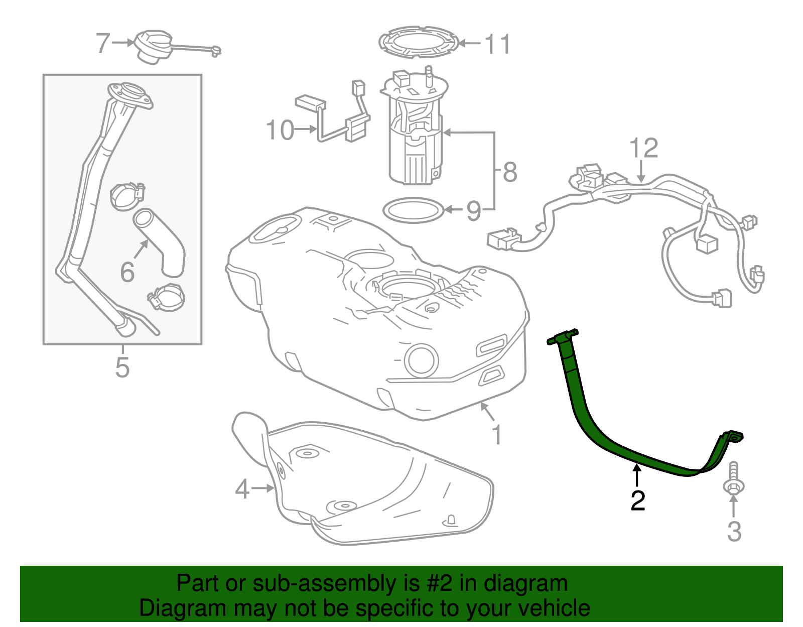 Fuel Tank Strap - GM (96838820)