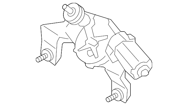 thumbnail image 2 of Genuine Hyundai Rear Wiper Motor For 2013-2018 Santa Fe Sport – 98700-2W000 (MOBIS) 2 of 4