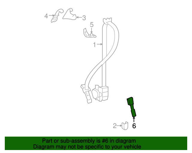 20102015 Lexus Seat Belt Receptacle 7323053290C2 OEM Parts Online