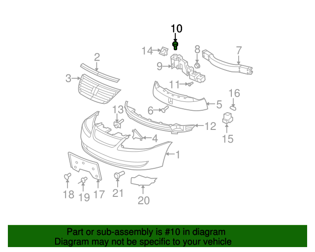 20032017 GM MultiPurpose Bumper 15886886 GM