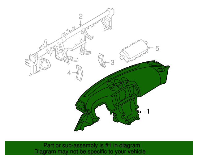 20092020 Nissan 370Z Instrument Panel 682001EA5A Nissan Parts Plus
