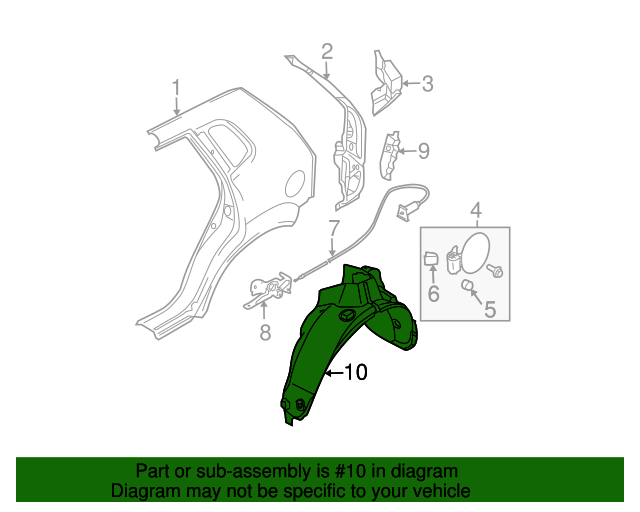 868211F000 Splash Shield 20052010 Kia Sportage Kia.Parts Store