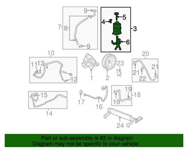 20092017 GM Power Steering Fluid Reservoir 25879975 OEM Parts Online