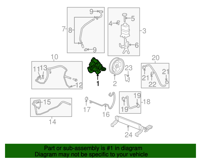 20072017 GM Power Steering Pump 85112727 GM Parts Center