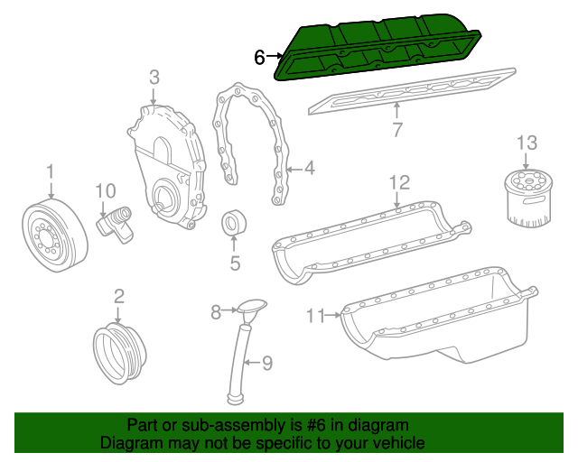 19962000 GM Rocker Arm Cover 12550008 GM