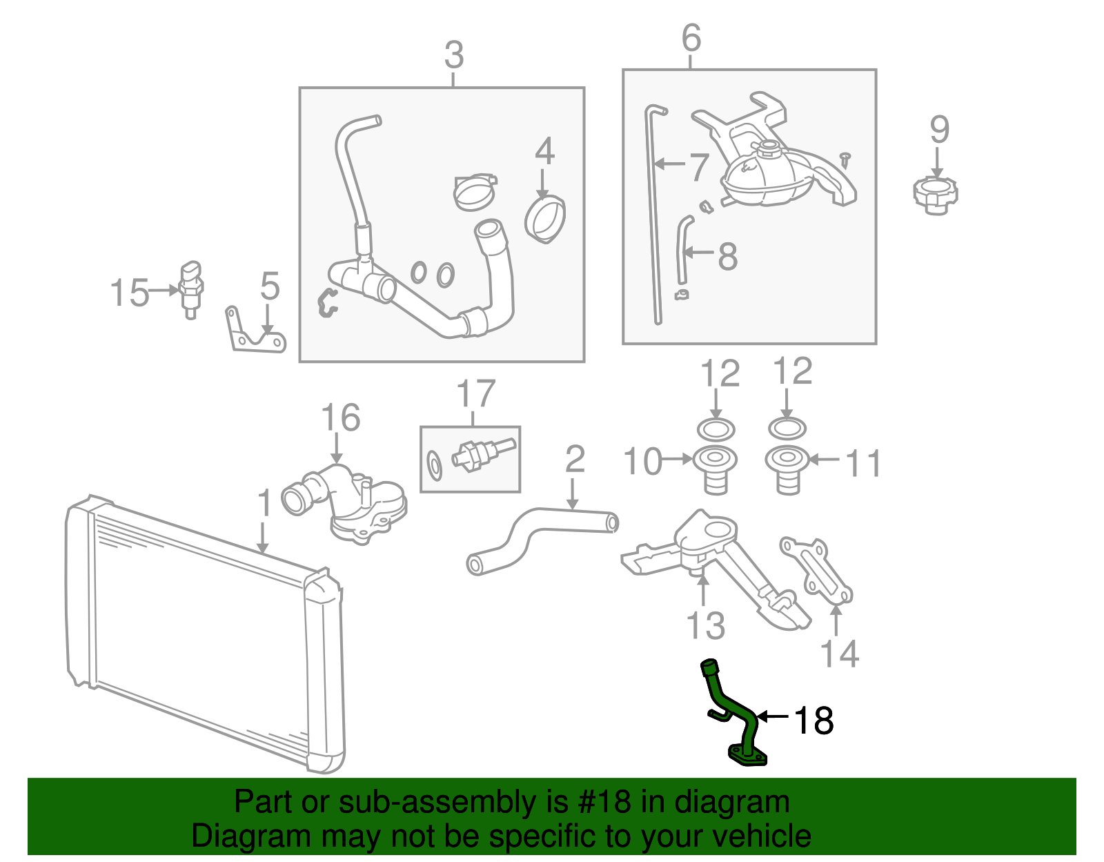 Thermostat Bypass Pipe - GM (97354983)