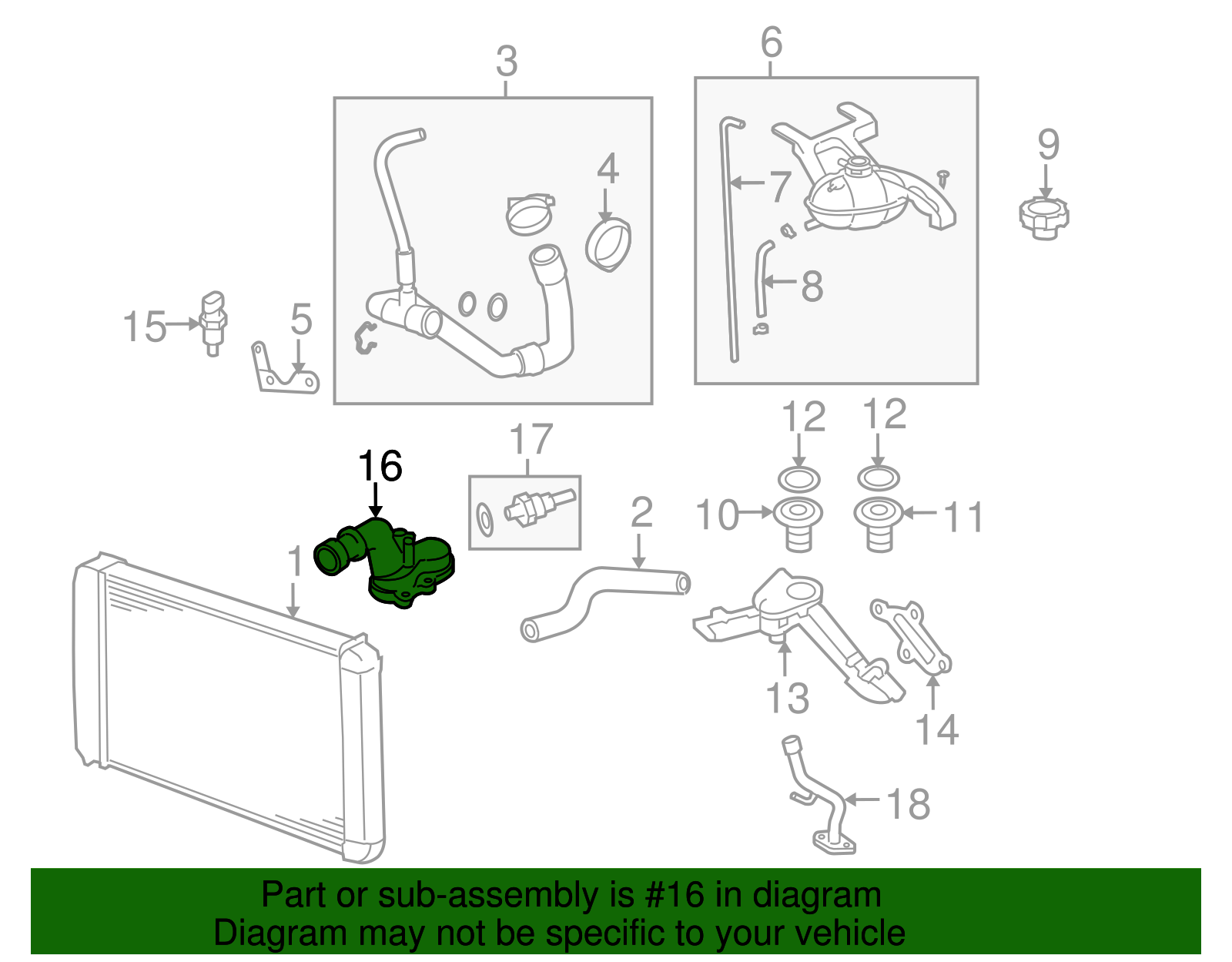 Engine Coolant Outlet Pipe - GM (98099903)