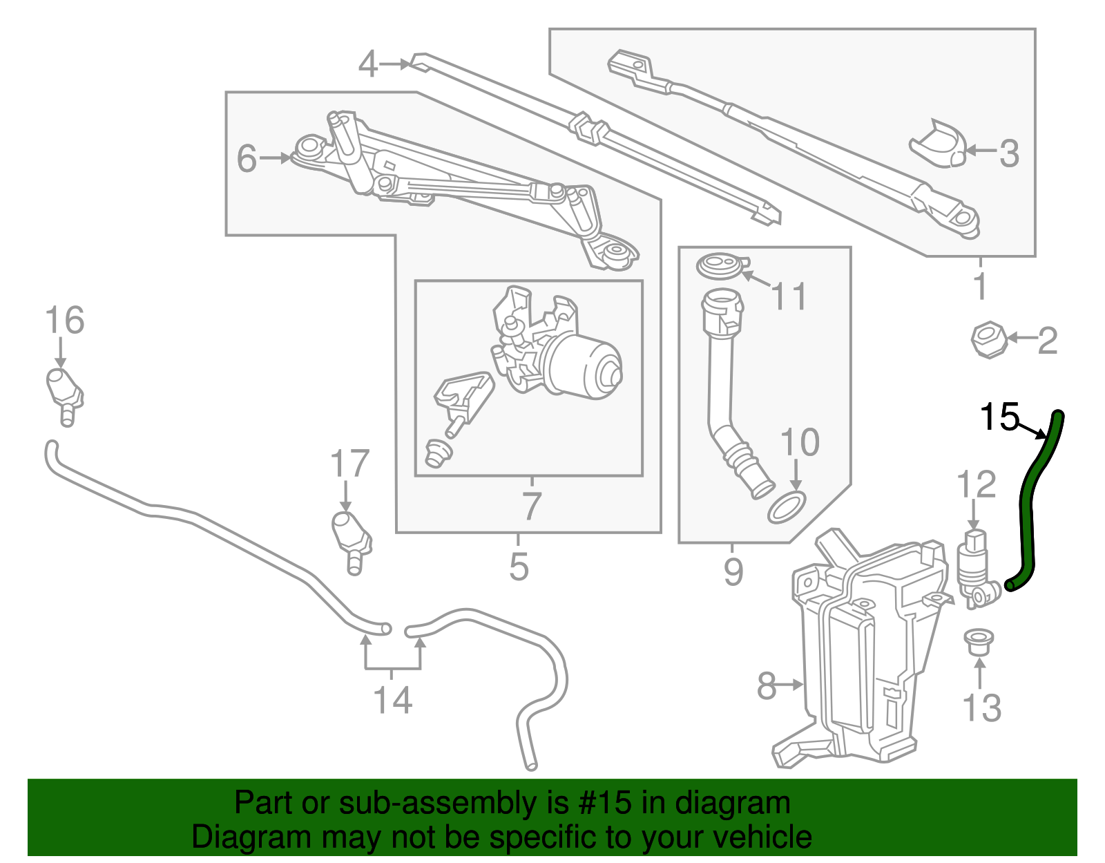 Windshield Washer Pump Hose - GM (95248720)