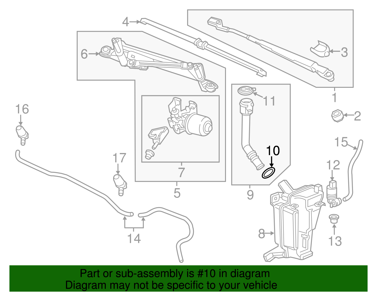 Windshield Washer Fluid Reservoir Filler Tube Seal - GM (95915135)