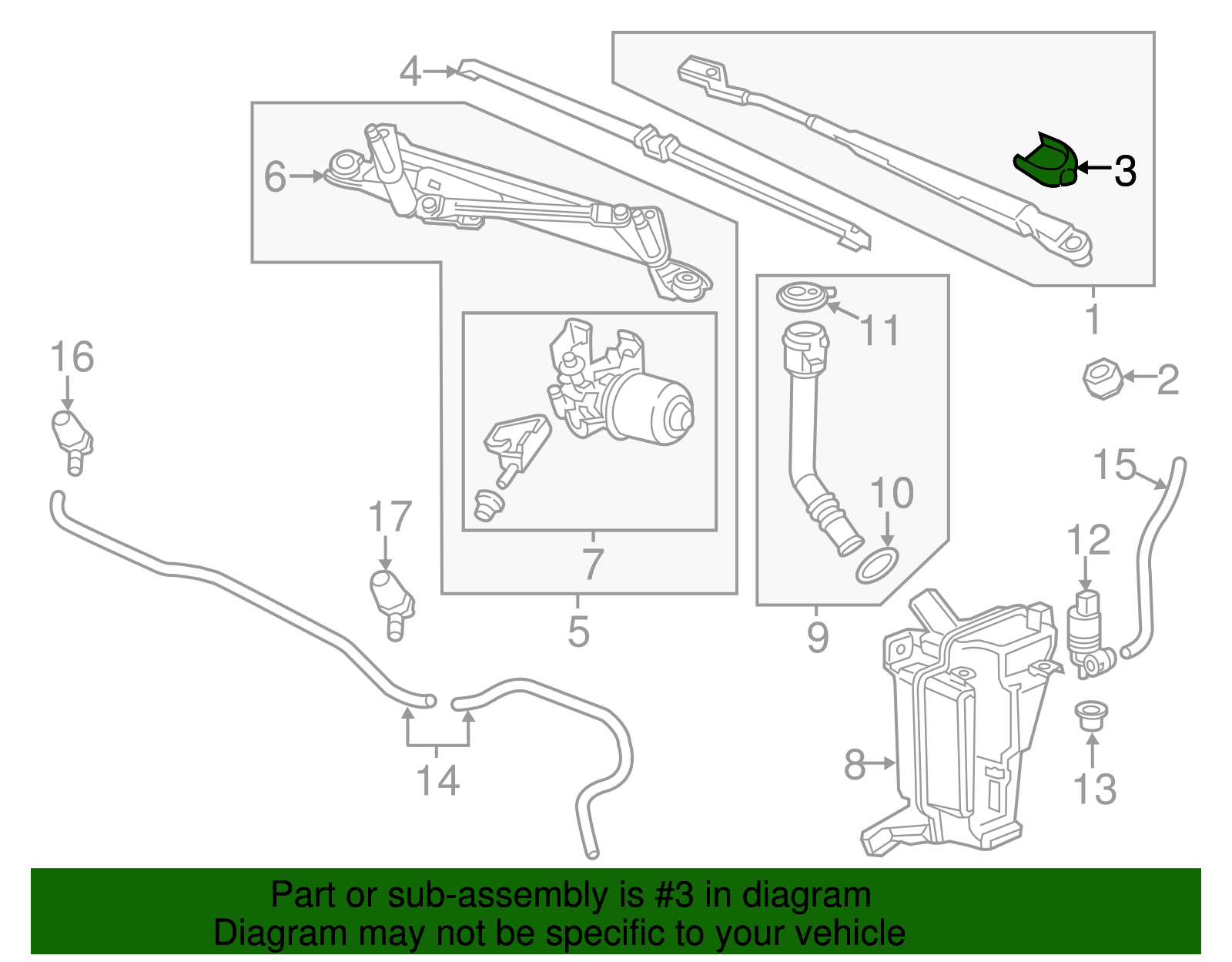 Windshield Wiper Arm Cap - GM (95271190)