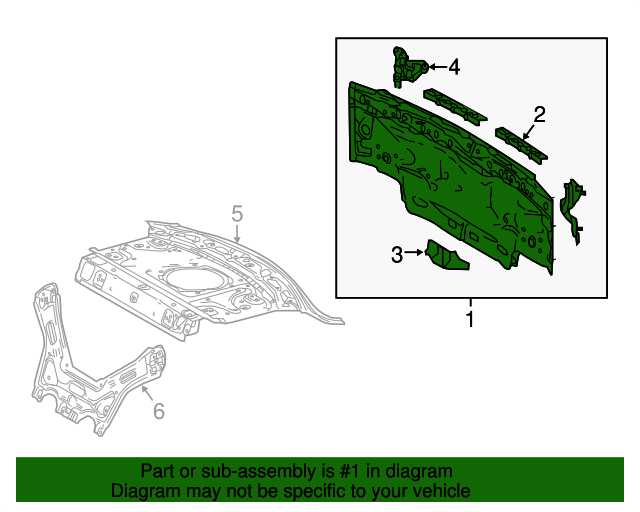 Lexus OEM Rear Body Panel Part 5830724120 OEM Vehicle Parts