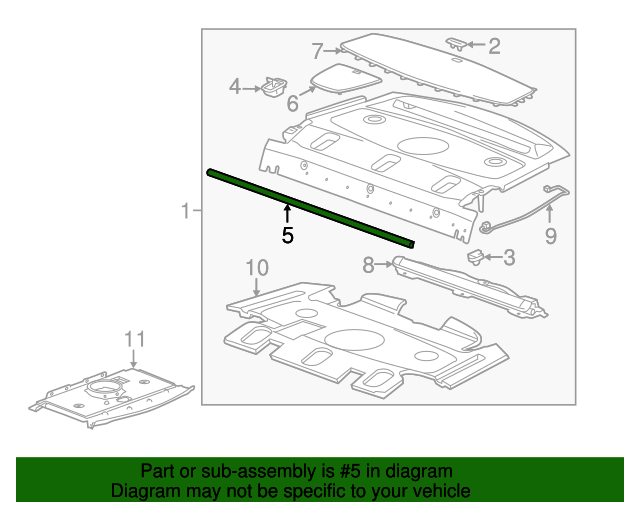 22929802 GM Rear Window Panel Sound Barrier GM Parts Store