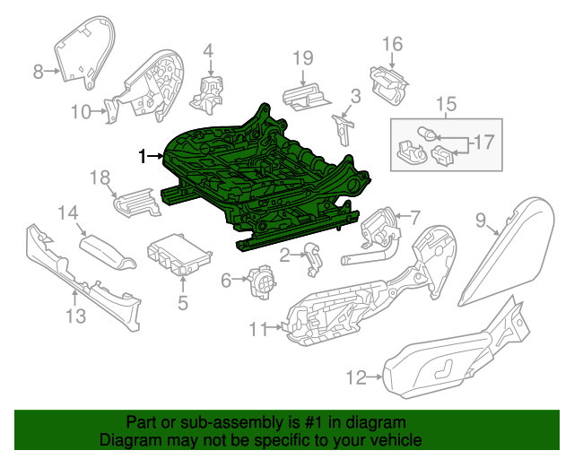 20152022 MercedesBenz Seat Track Adjust Mechanism 0009108303 MB
