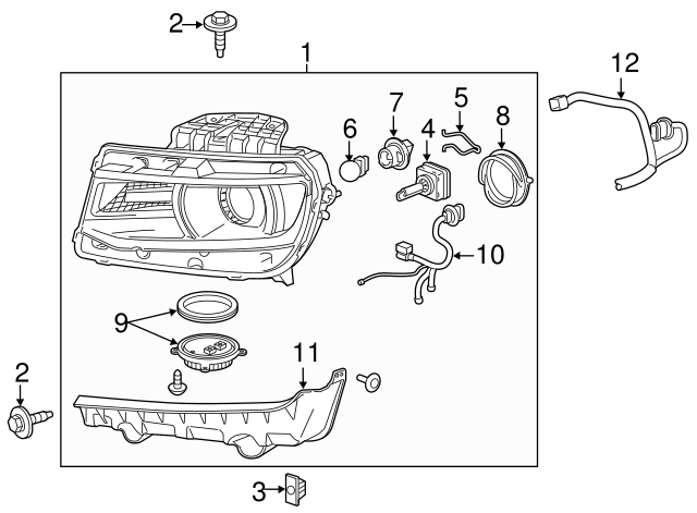 23398036 Headlamp - New OEM Part From GM Parts Direct | GM Parts Store