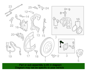 2017-2020 Audi Bearing Assembly Mount Bolt WHT-006-966 | Genuine Audi Parts