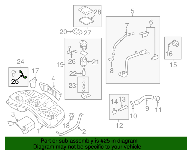 20142016 Hyundai Equus Fuel Gauge Sending Unit 944603N051 OEM Parts