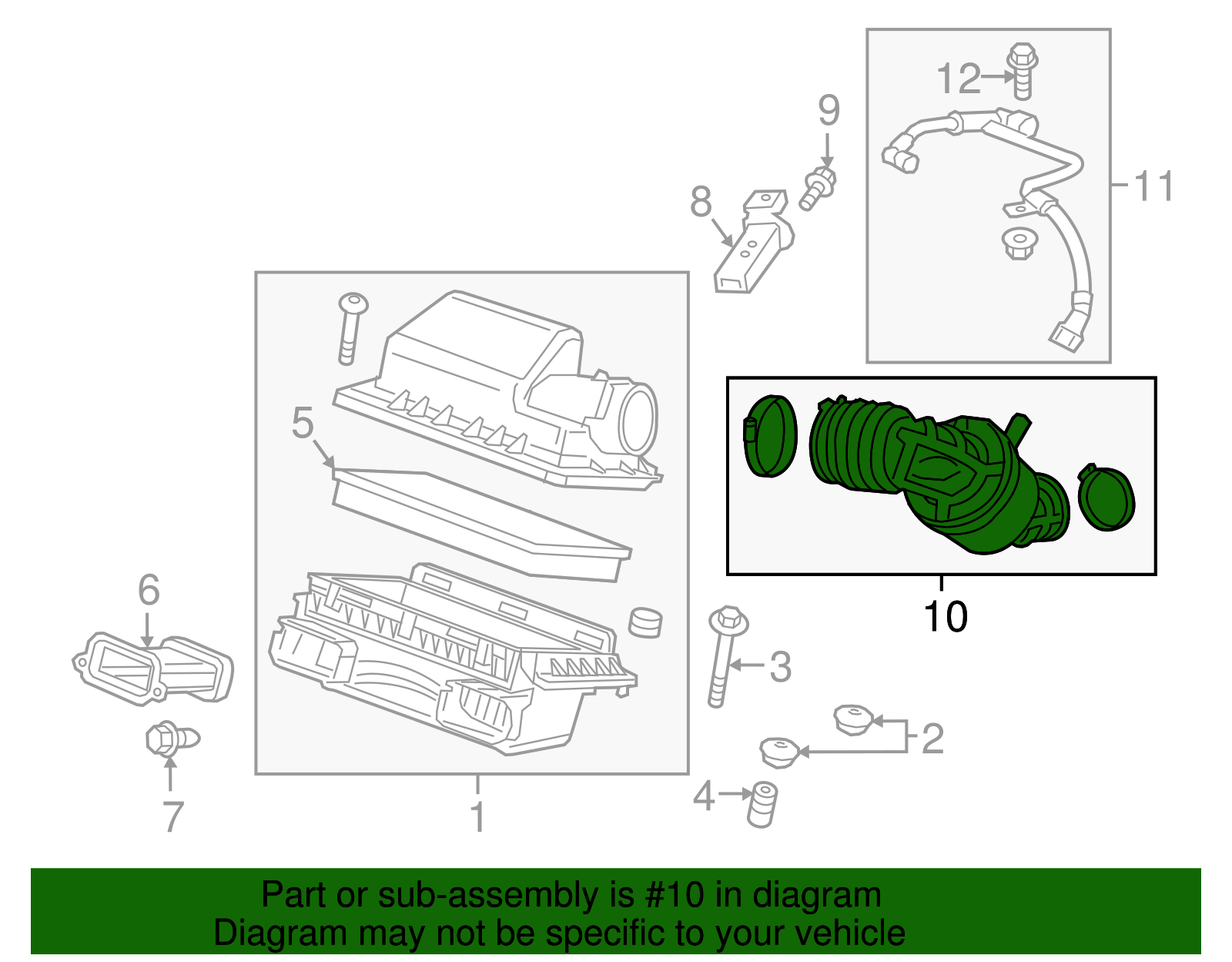 23344071 - Air Cleaner Outlet Duct 2016-2018 Cadillac CT6 | Gateway ...
