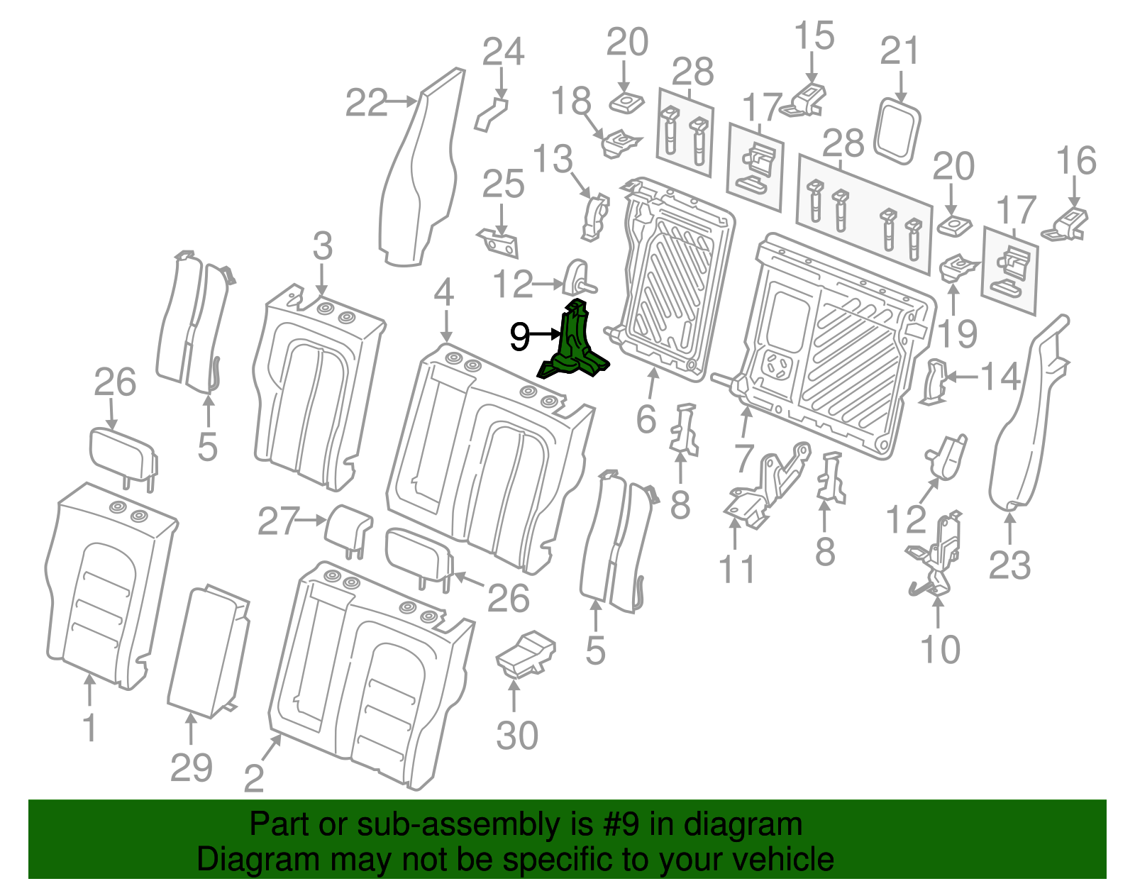 Hinge - Ford (GD9Z-9661320-A)