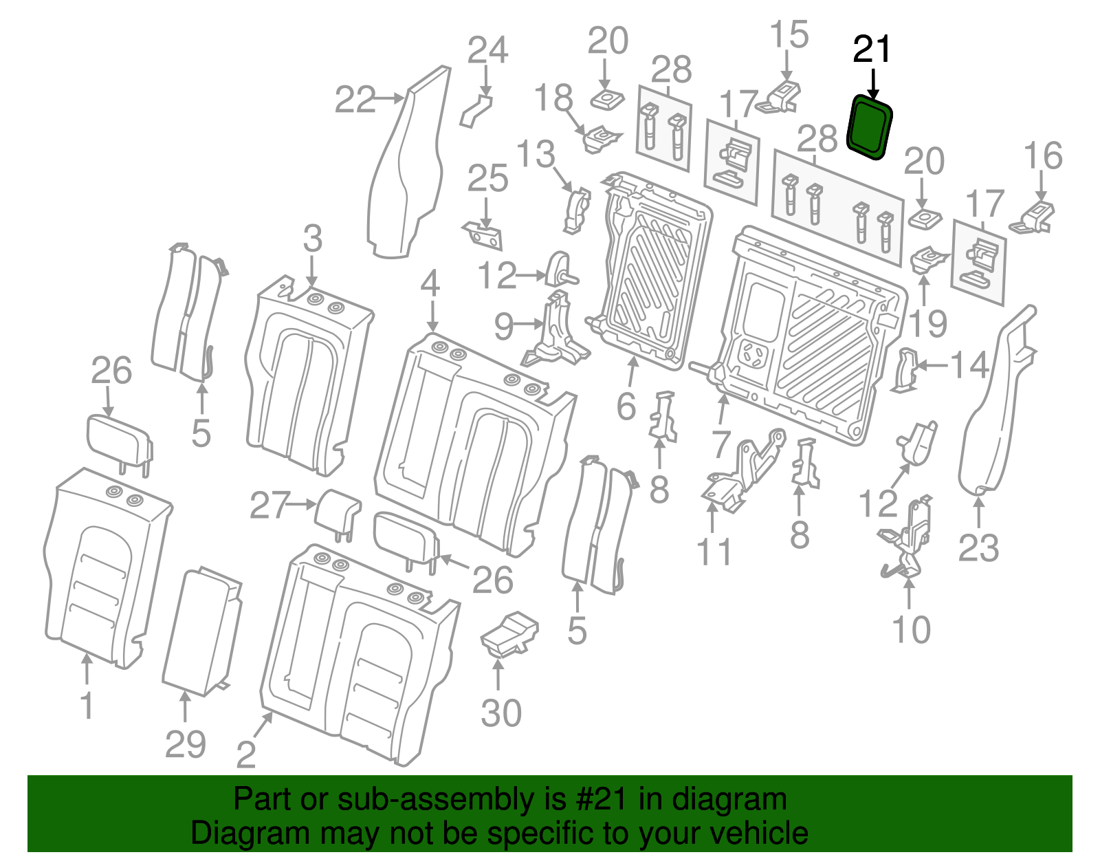 Compartment Door - Ford (GD9Z-54668B11-AA)