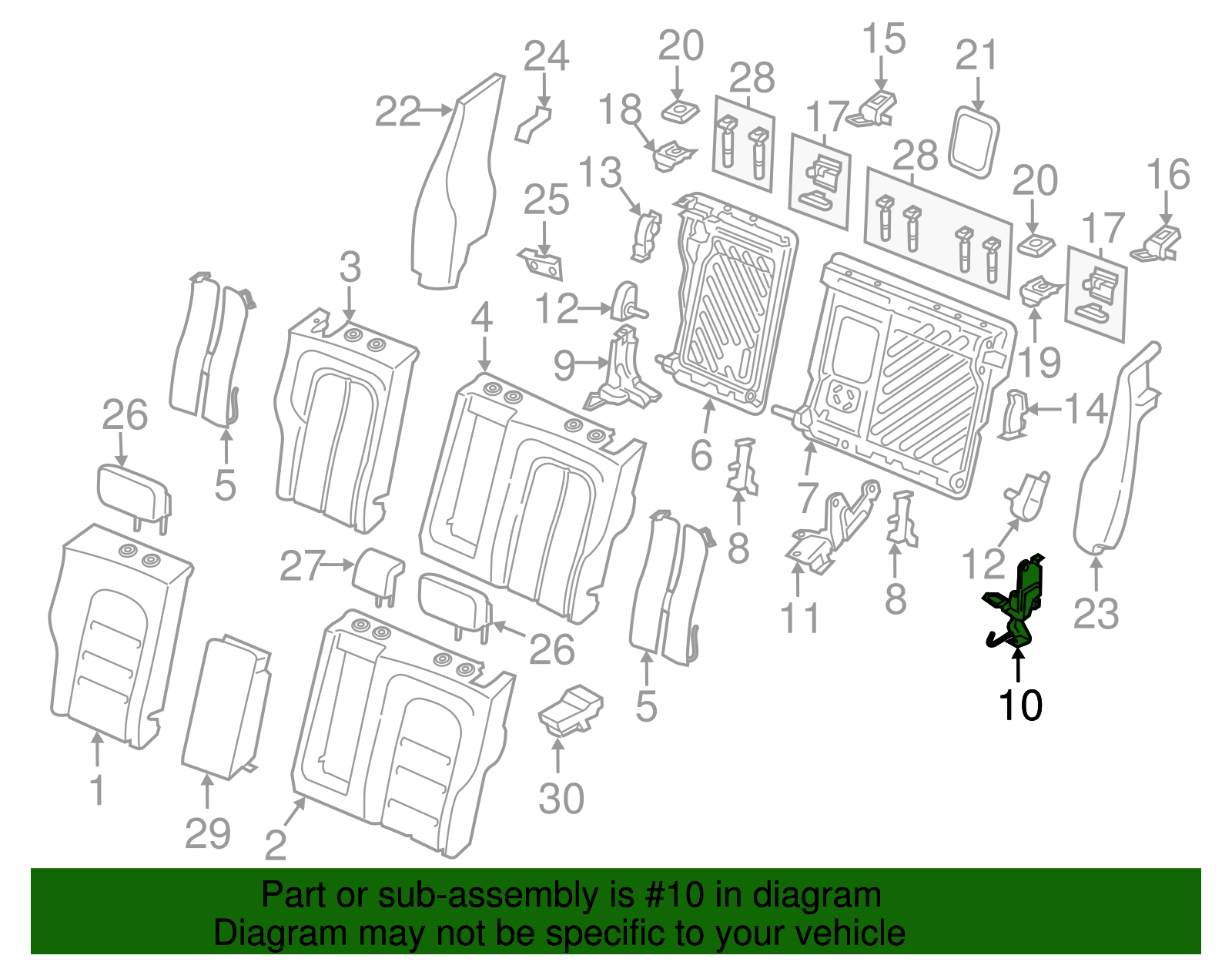 Hinge - Ford (GD9Z-9661321-A)