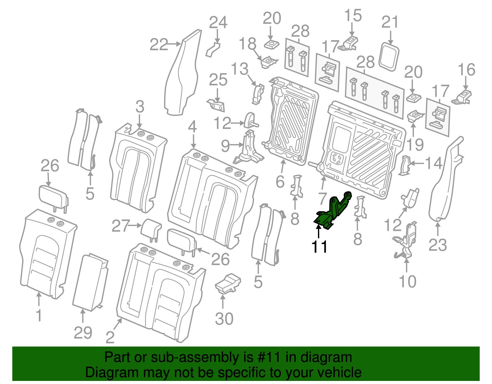 Hinge - Ford (GD9Z-9661320-B)