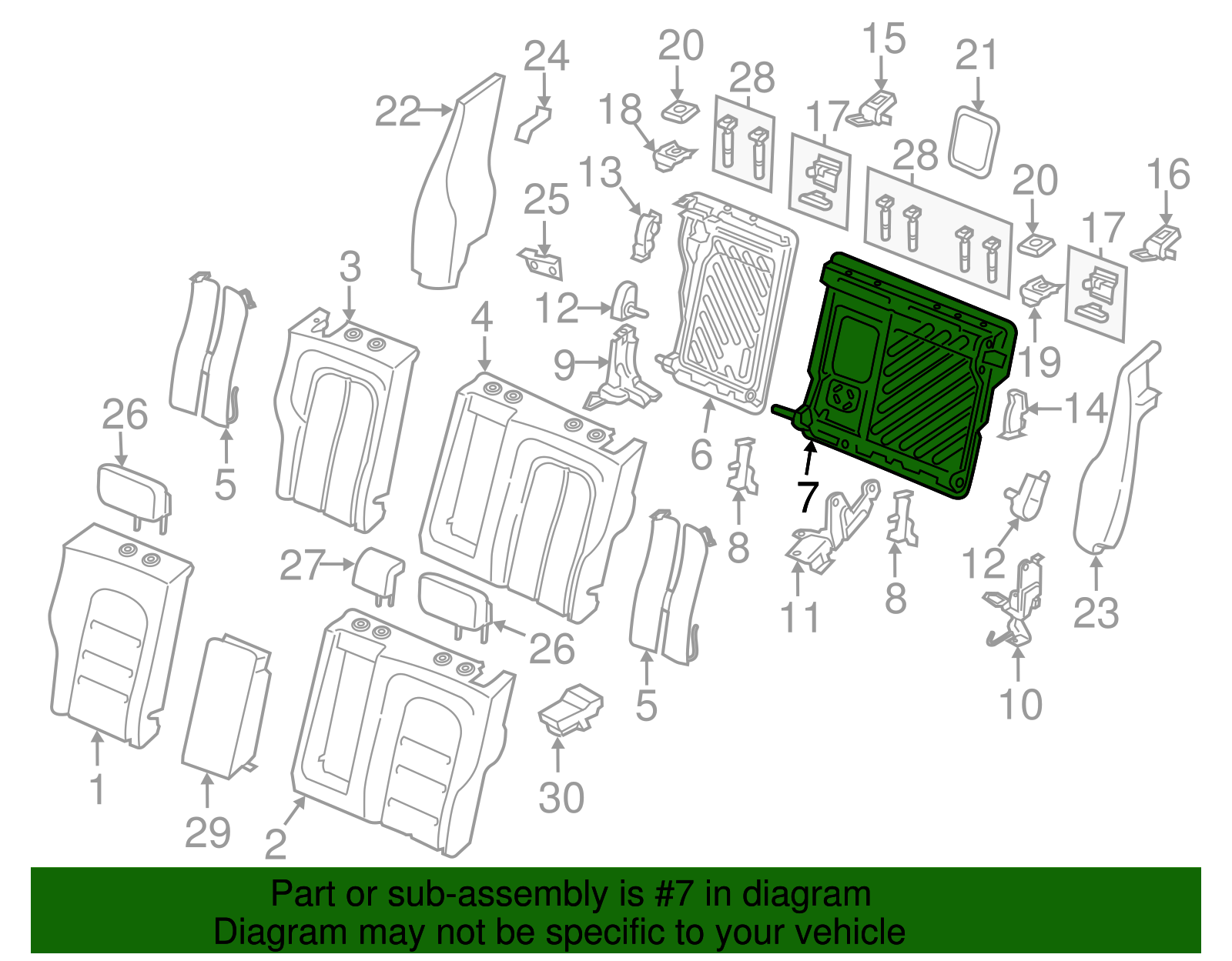 Seat Back Frame - Ford (GU5Z-96613A39-D)