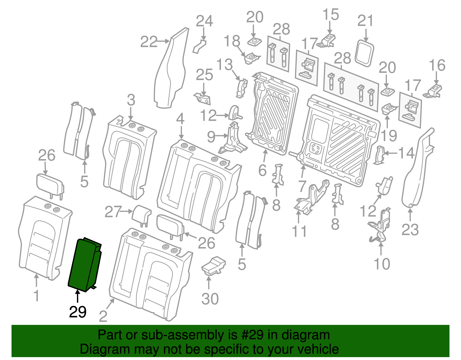 Armrest - Ford (GD9Z-5460033-CE)