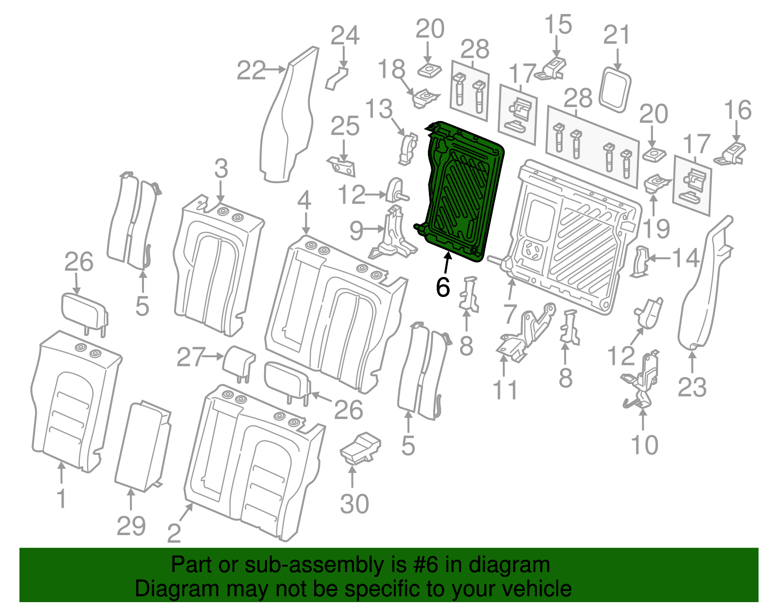 Seat Back Frame - Ford (GU5Z-96613A38-F)