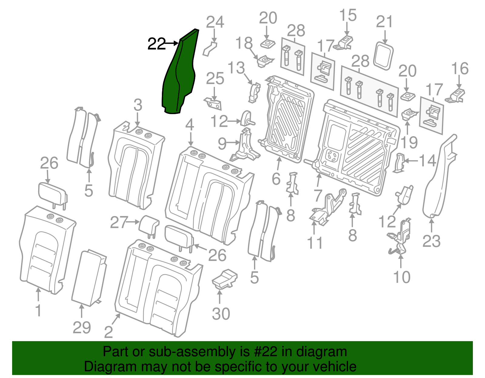 Bolster - Ford (GD9Z-5466892-AB)