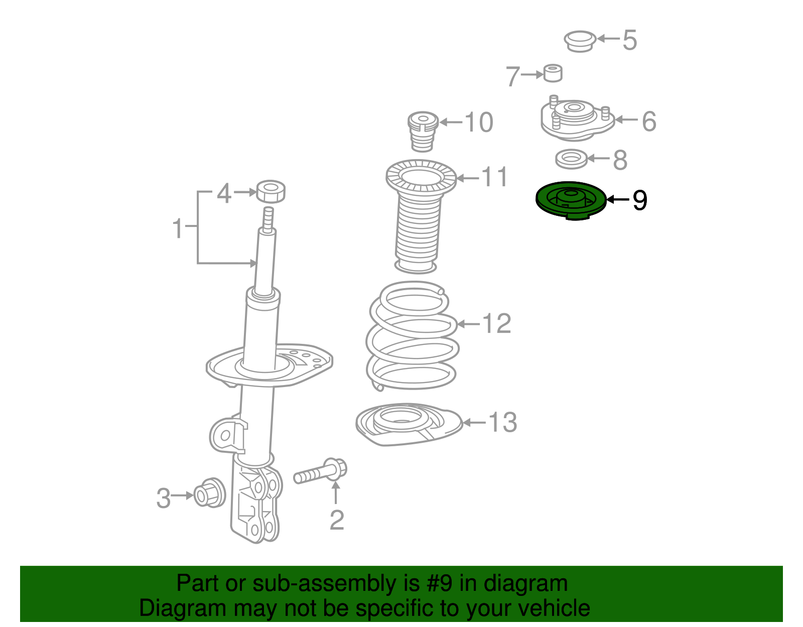 Coil Spring Insulator (Left, Right, Front, Upper) - Scion (48044-42010)