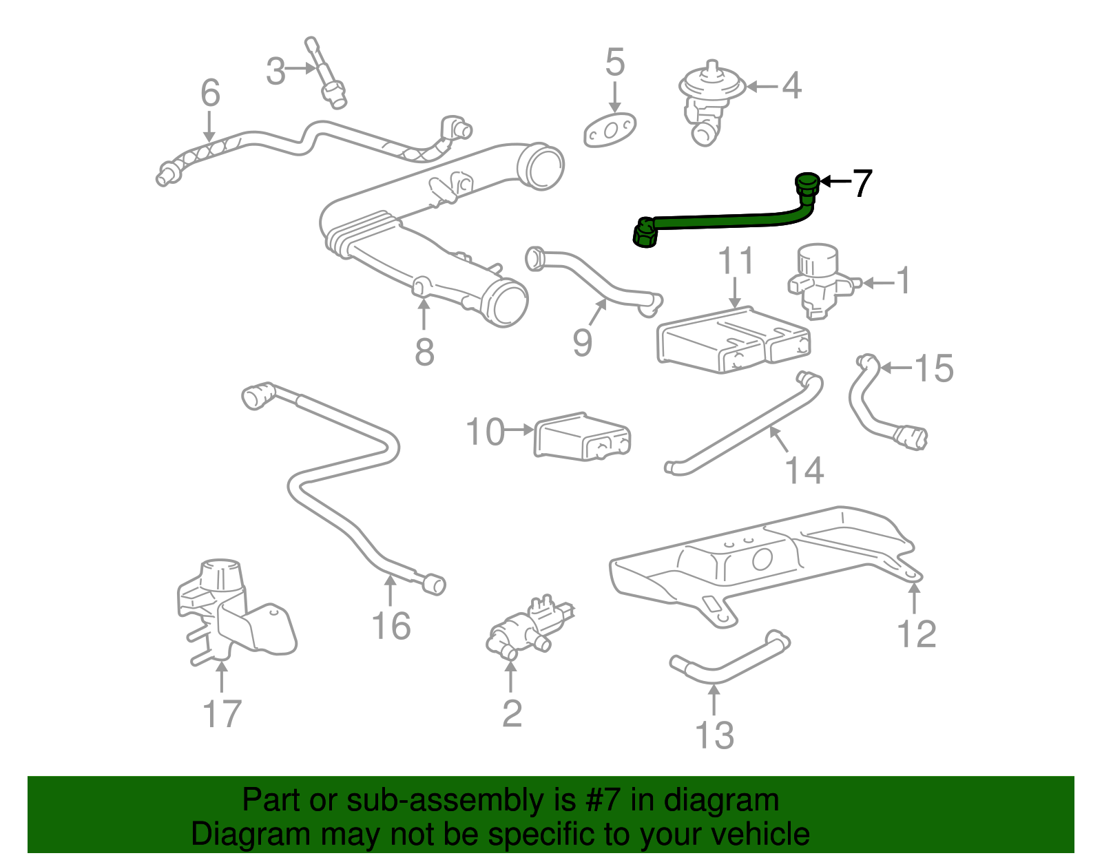 Connector Hose - Ford (XW4Z-6758-AA)