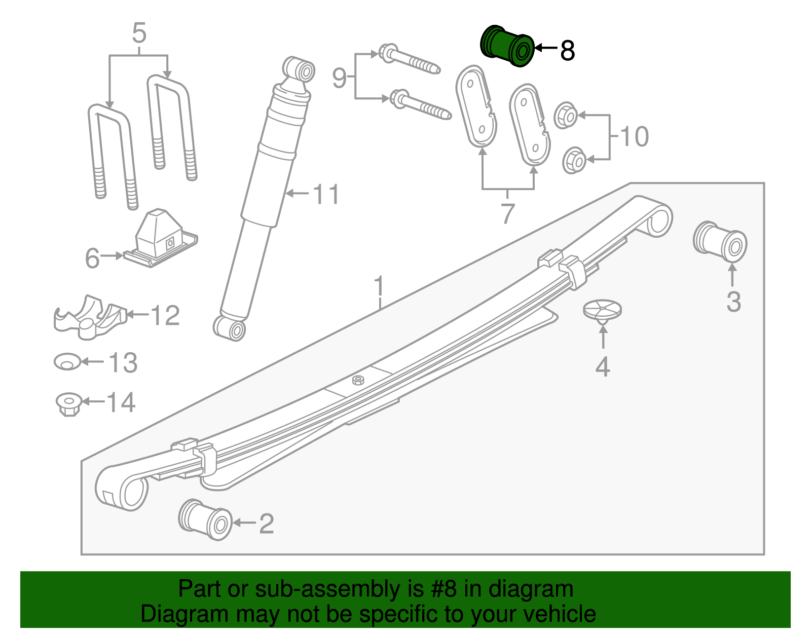 Leaf Spring Bushing - GM (94772418)