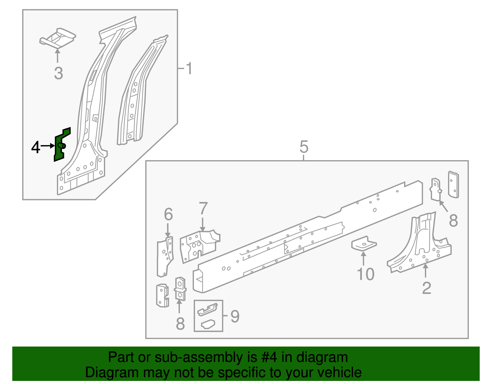 Rocker Inner Panel Baffle - Cadillac (84145680)