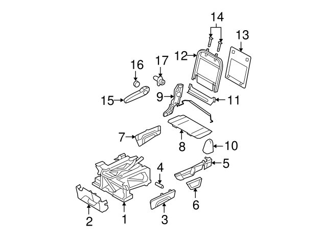 Genuine Chrysler 1AL871D5AB Seat Recliner Shield