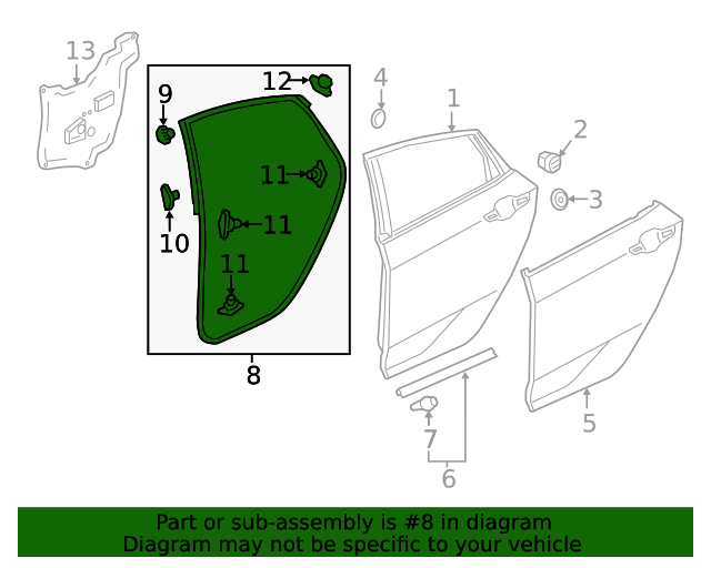 20182020 Honda Civic Door WeatherStrip 72810TEAT01 XportAuto