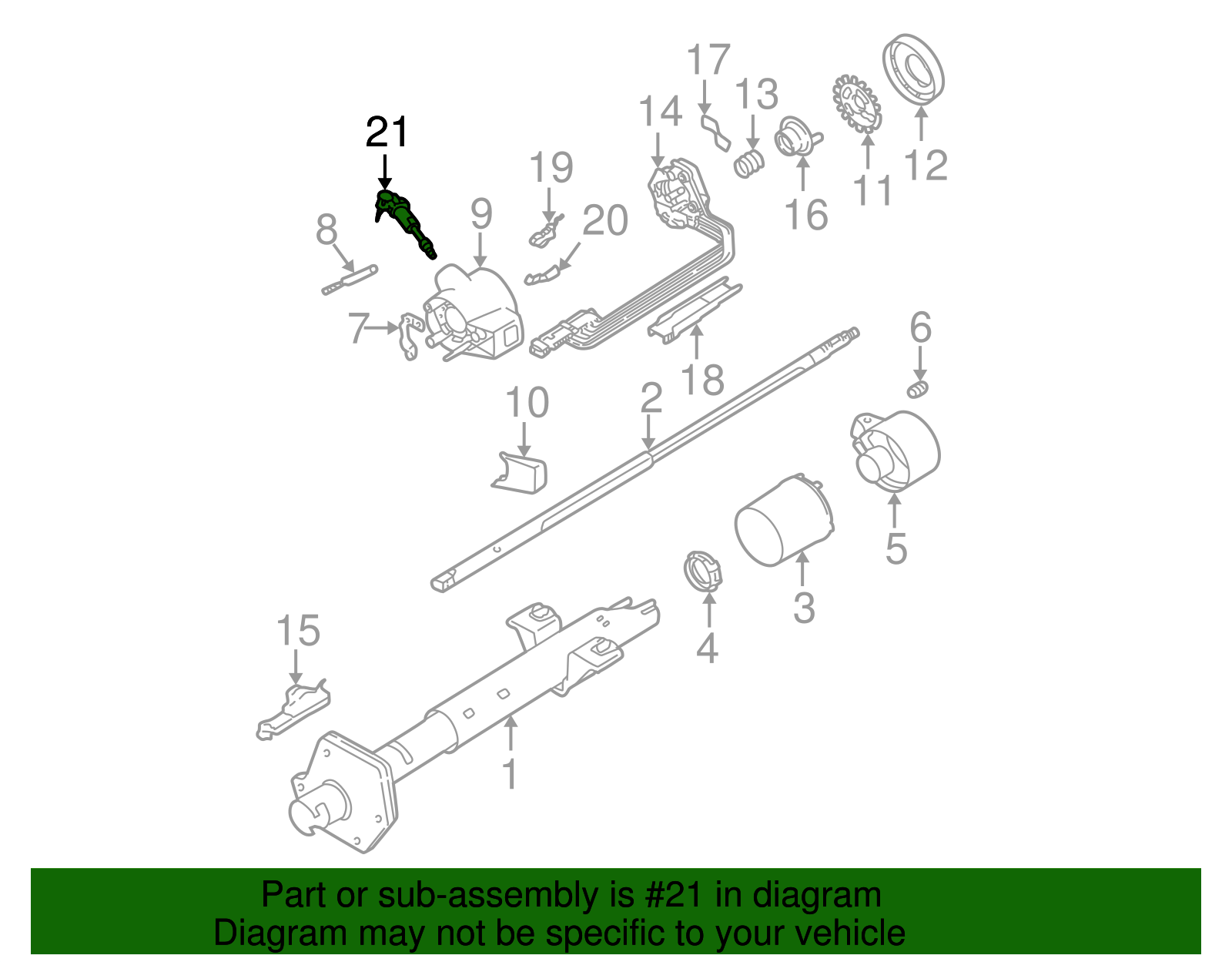 Ignition Lock Cylinder with Key - GM (19356477)
