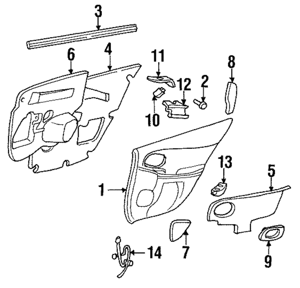 Trim, Rear S/D                             *Sable - GM (88979158)