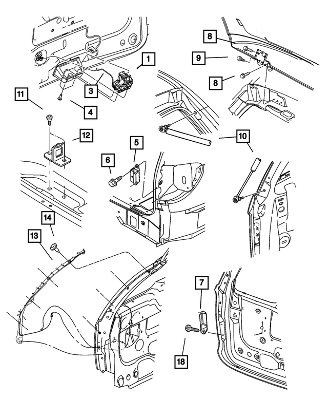 2001-2017 Mopar Lift-Gate Prop 6509131AA | Mopar eStore 