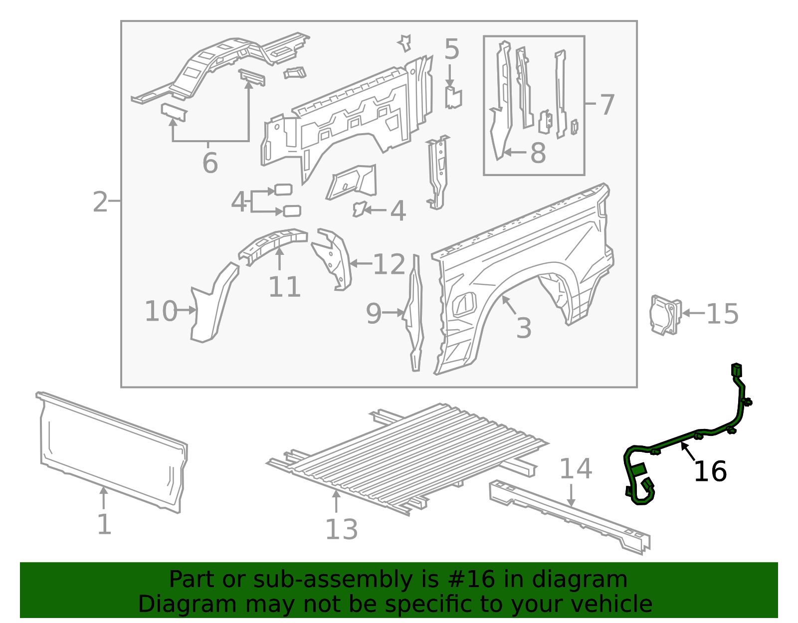 Chassis Rear Wiring Harness - GM (84401726)