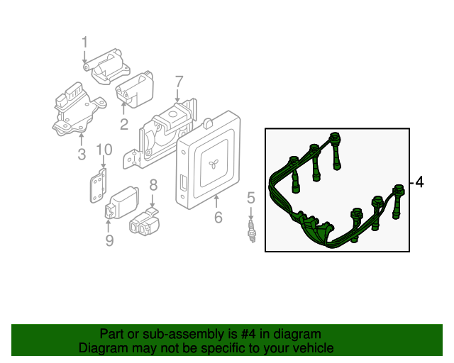 1997-2004 Mitsubishi Plug Wire Set MD371794 | Mitsubishi Parts  